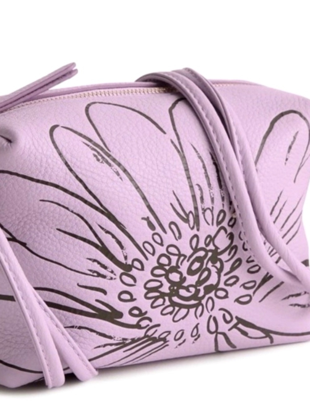 Vera Bradley Blake Bloom Lavender Frost Genuine Leather Crossbody Bag NWT